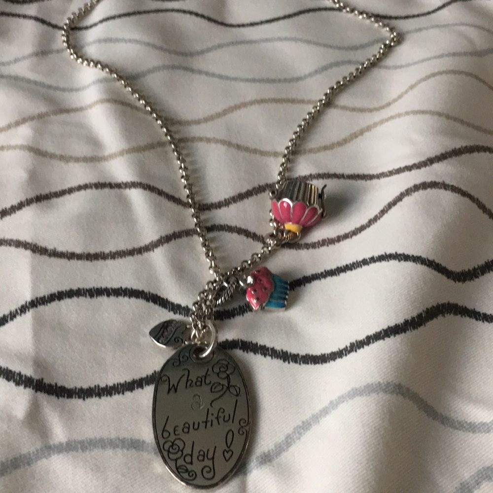 Brighton silver necklace with charms